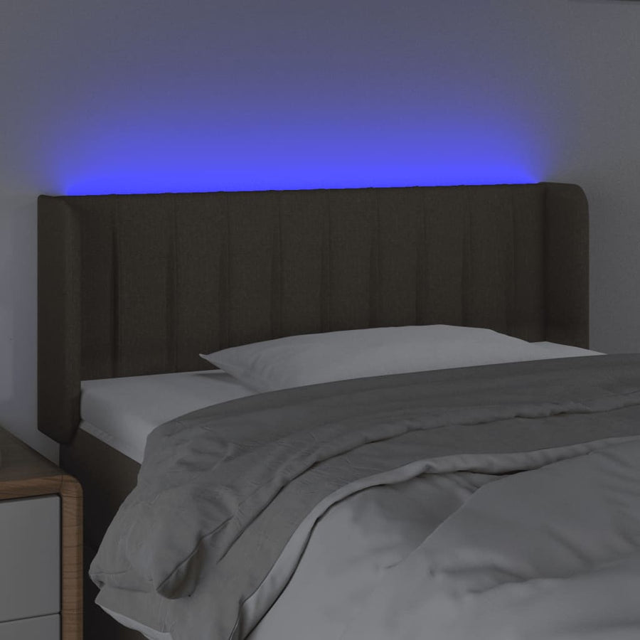Hoofdbord Led Stof 103 x 16 x 78/88 cm Taupe