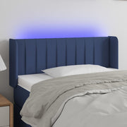 Hoofdbord 103x16x78/88 cm stof blauw LED