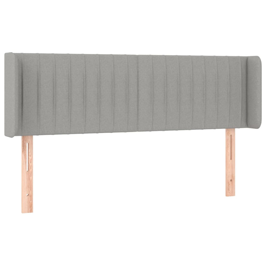 Hoofdbord Led Stof 147 x 16 x 78/88 cm Lichtgrijs