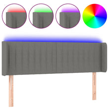 Hoofdbord Led Stof 147 x 16 x 78/88 cm Donkergrijs