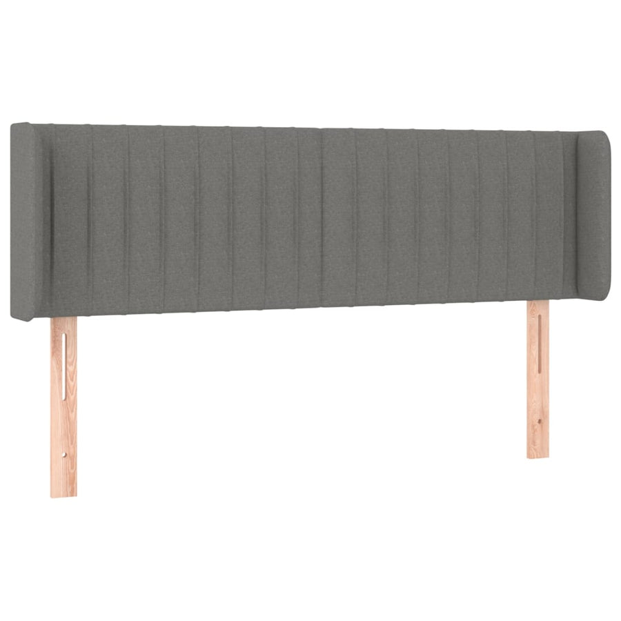 Hoofdbord Led Stof 147 x 16 x 78/88 cm Donkergrijs