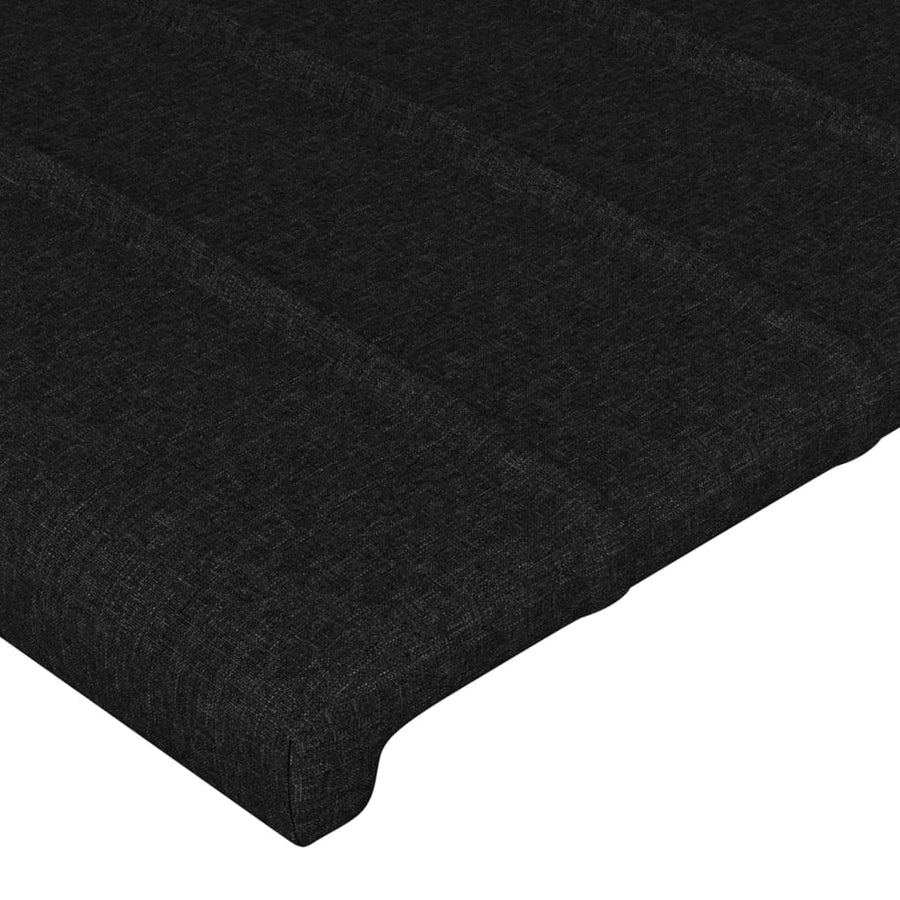 Hoofdbord Led Stof 147 x 16 x 78/88 cm Zwart