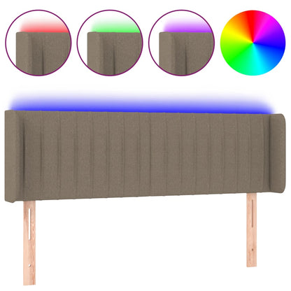 Hoofdbord Led Stof 147 x 16 x 78/88 cm Taupe