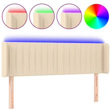 Hoofdbord Led Stof Kleurig 147 x 16 x 78/88 cm Crème