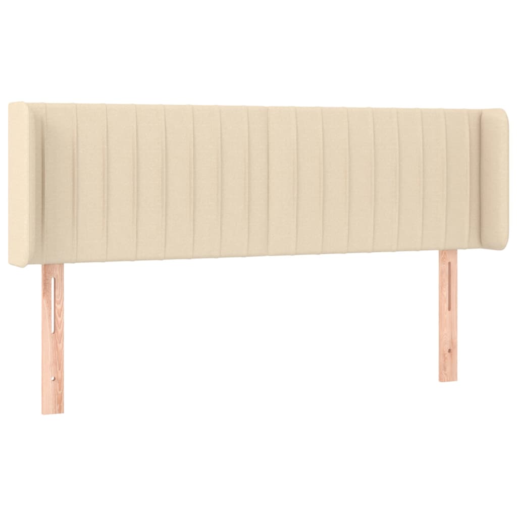 Hoofdbord Led Stof Kleurig 147 x 16 x 78/88 cm Crème