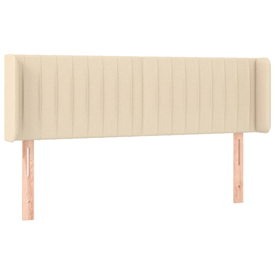 Hoofdbord Led Stof Kleurig 147 x 16 x 78/88 cm Crème