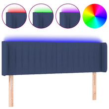 Hoofdbord Led Stof 147 x 16 x 78/88 cm Blauw