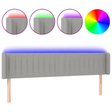 Hoofdbord Led Stof 163 x 16 x 78/88 cm Lichtgrijs