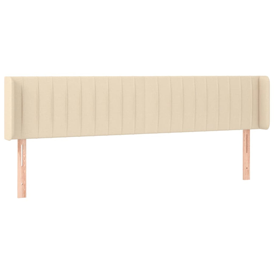 Hoofdbord Led Stof Kleurig 163 x 16 x 78/88 cm Crème