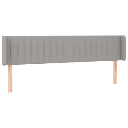 Hoofdbord Led Stof 183 x 16 x 78/88 cm Lichtgrijs