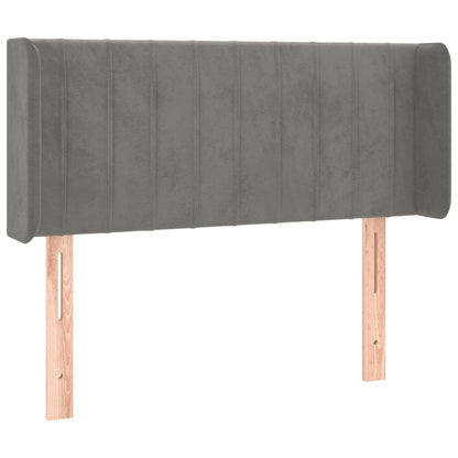 Hoofdbord Led Fluweel 83 x 16 x 78/88 cm Lichtgrijs