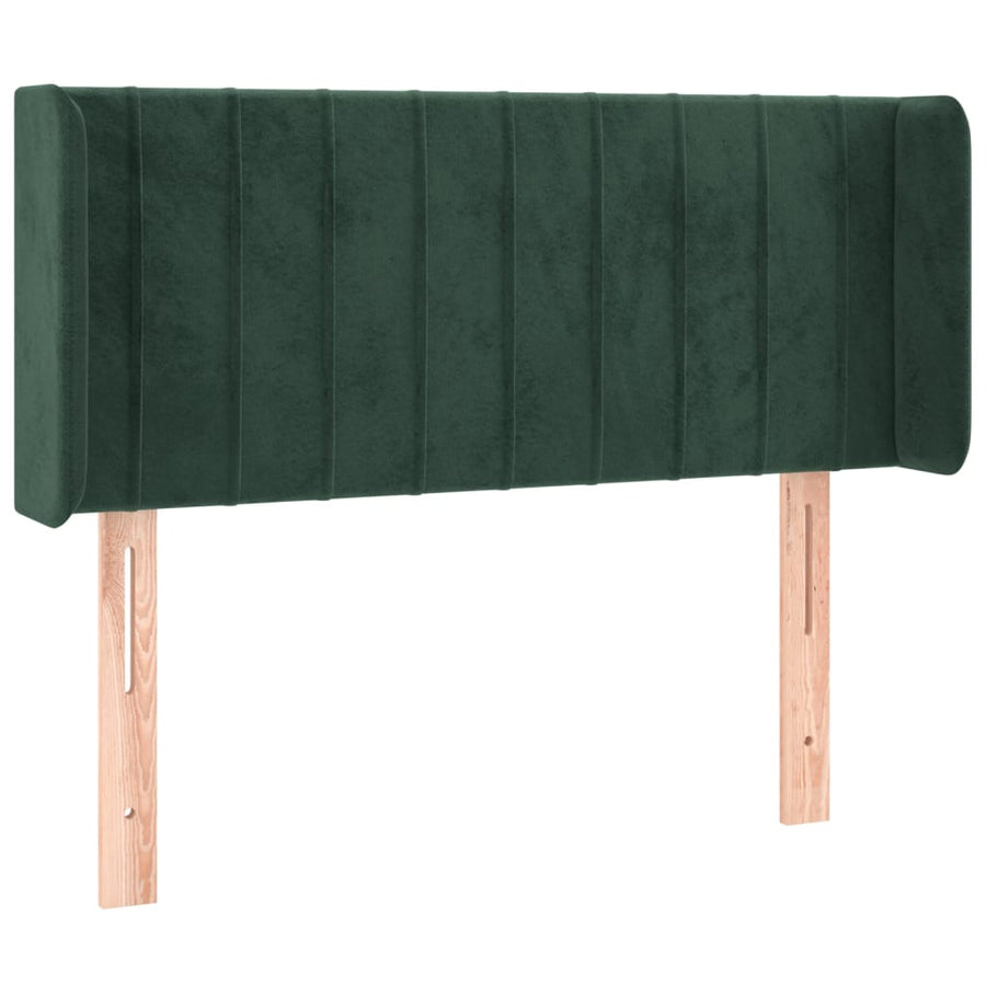 Hoofdbord Led Fluweel 83 x 16 x 78/88 cm Donkergroen