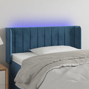 Hoofdbord 83x16x78/88 cm fluweel donkerblauw LED