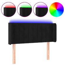 Hoofdbord Led Fluweel 93 x 16 x 78/88 cm Zwart