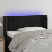 Hoofdbord 93x16x78/88 cm fluweel zwart LED