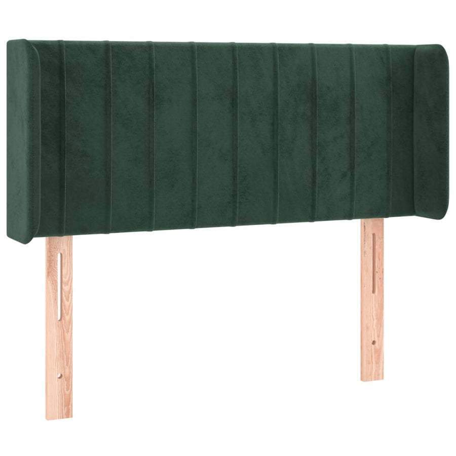 Hoofdbord Led Fluweel 1 93 x 16 x 78/88 cm Donkergroen
