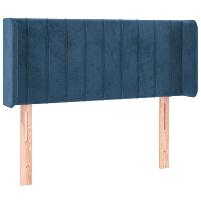 Hoofdbord Led Fluweel Blauw 93 x 16 x 78/88 cm Donkerblauw