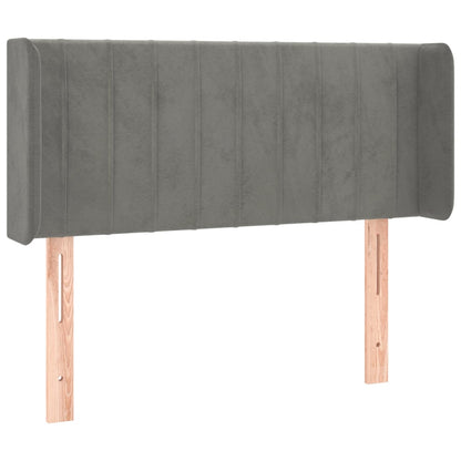 Hoofdbord Led Fluweel 103 x 16 x 78/88 cm Lichtgrijs