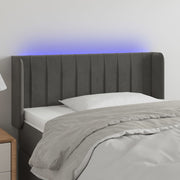 Headboard LED 103x16x78/88 cm velvet dark grey