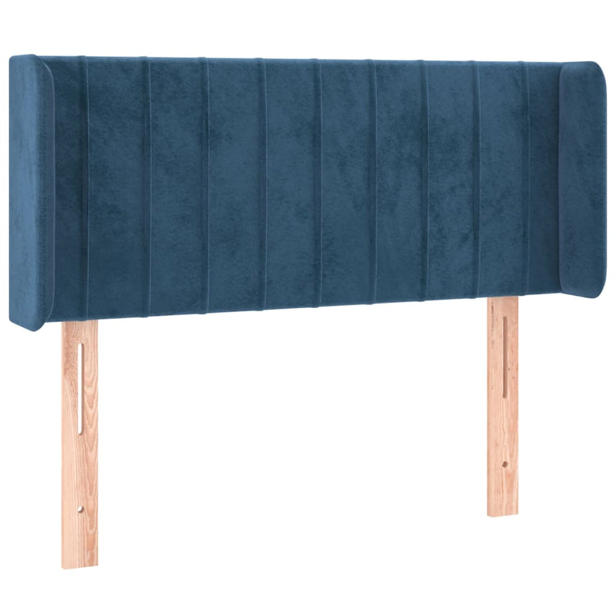 Hoofdbord Led Fluweel 103 x 16 x 78/88 cm Donkerblauw