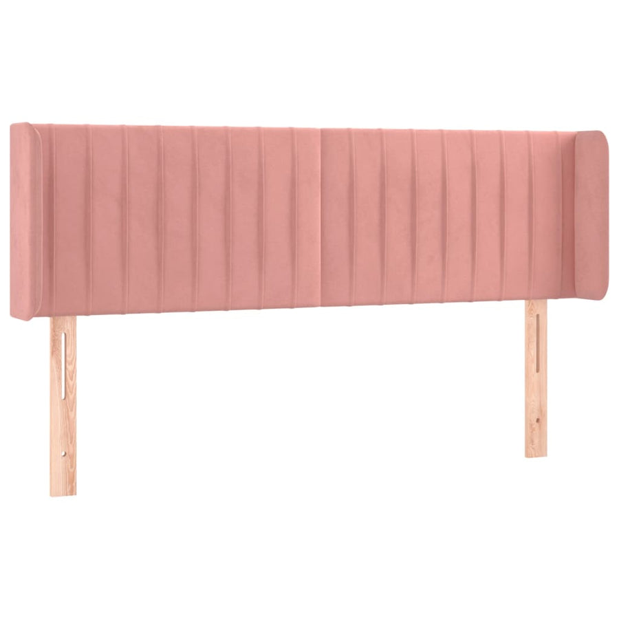 Hoofdbord Led Fluweel 147 x 16 x 78/88 cm Roze