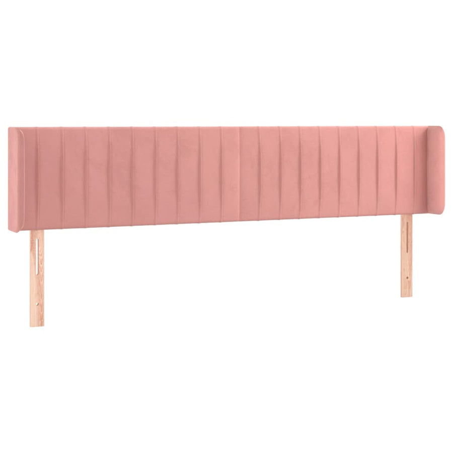 Hoofdbord Led Fluweel 163 x 16 x 78/88 cm Roze