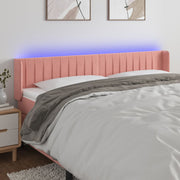 Headboard LED 163x16x78/88 cm velvet pink
