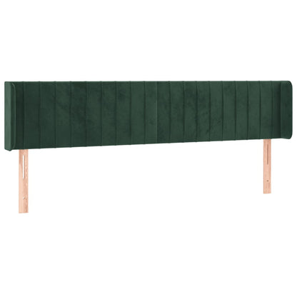 Hoofdbord Led Fluweel 1 183 x 16 x 78/88 cm Donkergroen