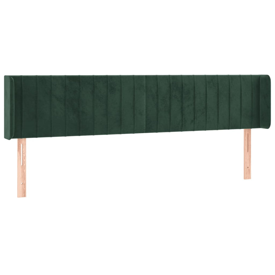 Hoofdbord Led Fluweel 1 183 x 16 x 78/88 cm Donkergroen