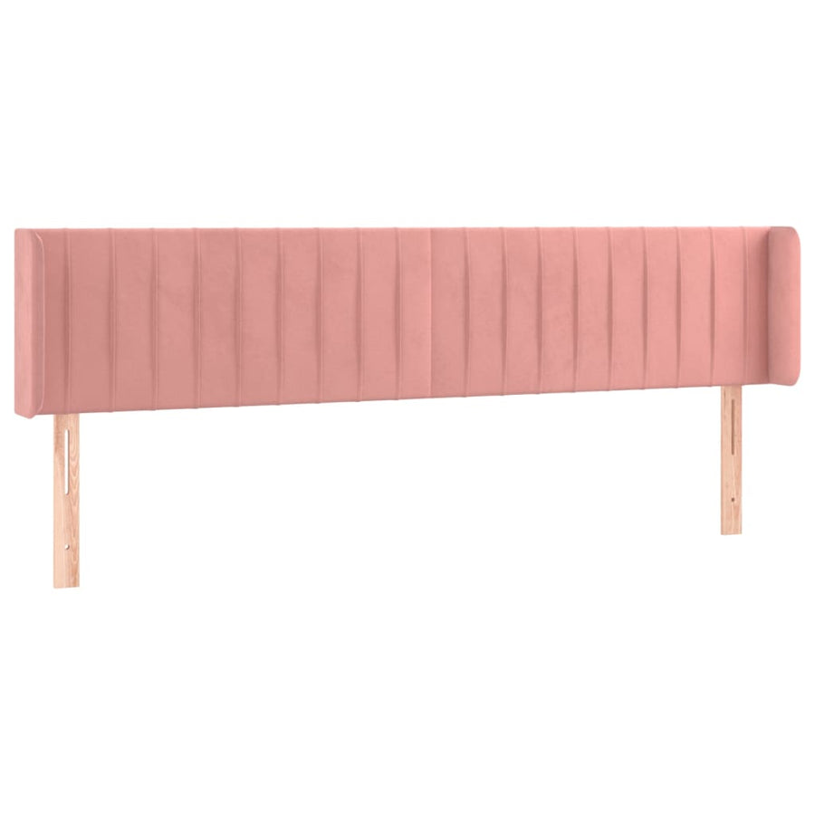 Hoofdbord Led Fluweel 183 x 16 x 78/88 cm Roze