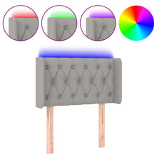Hoofdbord Led Stof 83 x 16 x 78/88 cm Lichtgrijs