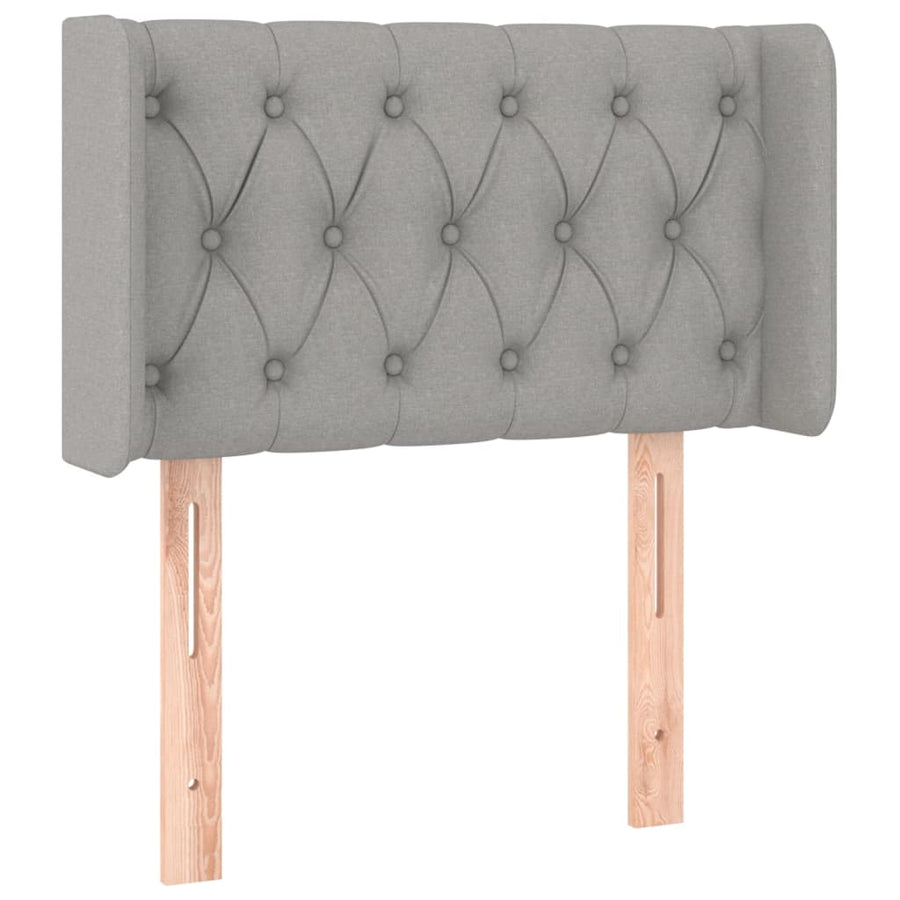 Hoofdbord Led Stof 83 x 16 x 78/88 cm Lichtgrijs