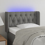 Hoofdbord 83x16x78/88 cm stof donkergrijs LED
