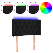 Hoofdbord Led Stof 83 x 16 x 78/88 cm Zwart