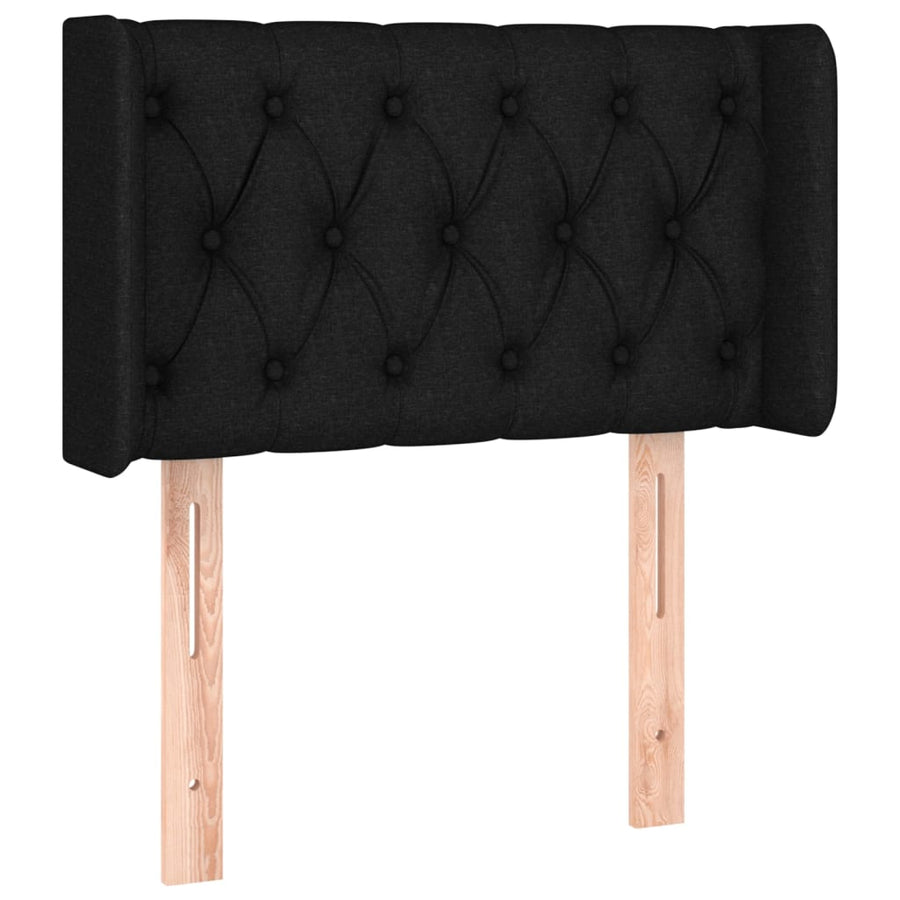Hoofdbord Led Stof 83 x 16 x 78/88 cm Zwart