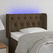 Hoofdbord 83x16x78/88 cm stof donkerbruin LED