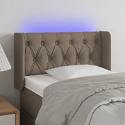 Hoofdbord 83x16x78/88 cm stof taupe LED