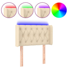 Hoofdbord Led Stof Kleurig 83 x 16 x 78/88 cm Crème