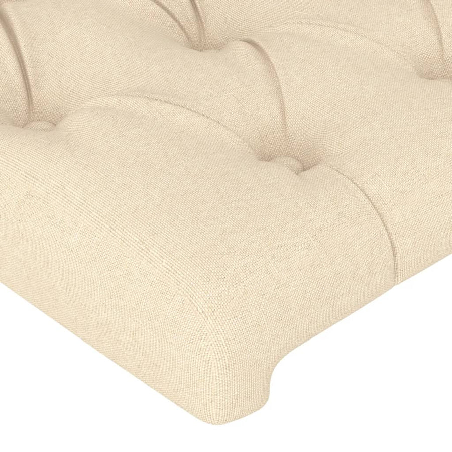 Hoofdbord Led Stof Kleurig 83 x 16 x 78/88 cm Crème