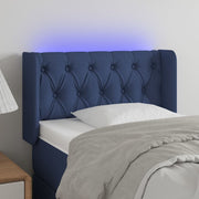 Hoofdbord 83x16x78/88 cm stof blauw met LED