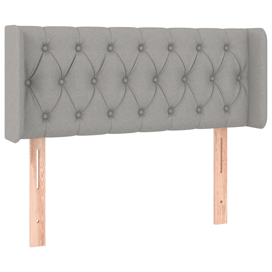 Hoofdbord Led Stof 93 x 16 x 78/88 cm Lichtgrijs