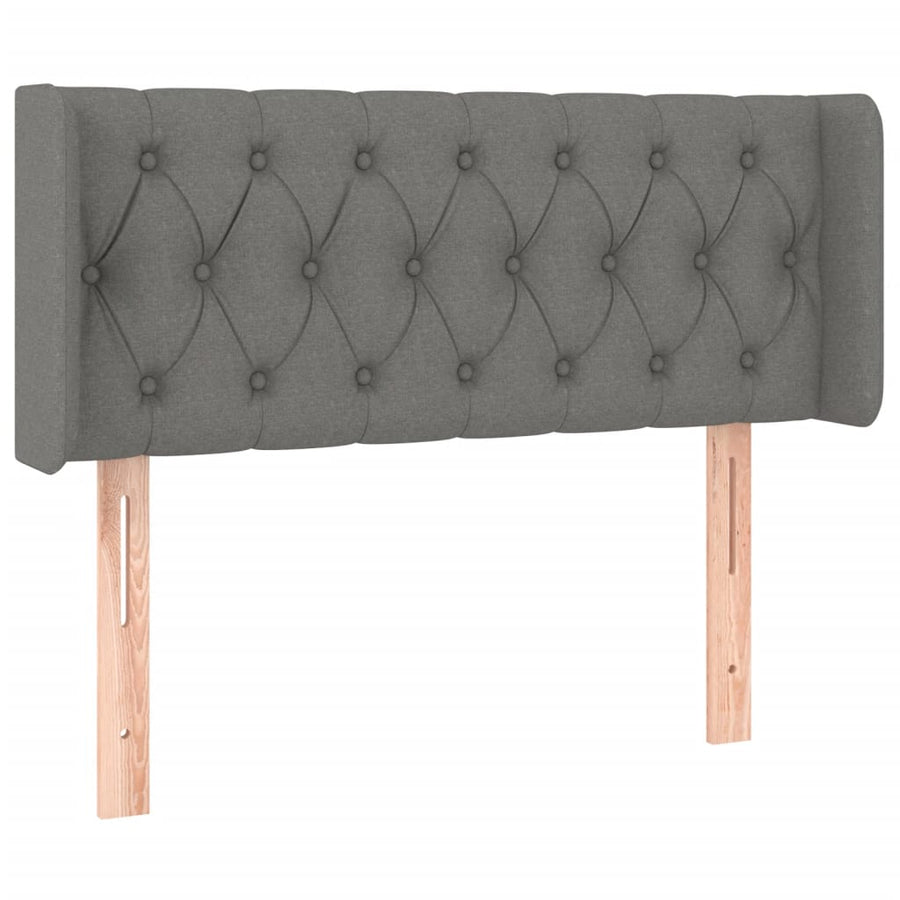Hoofdbord Led Stof 93 x 16 x 78/88 cm Donkergrijs
