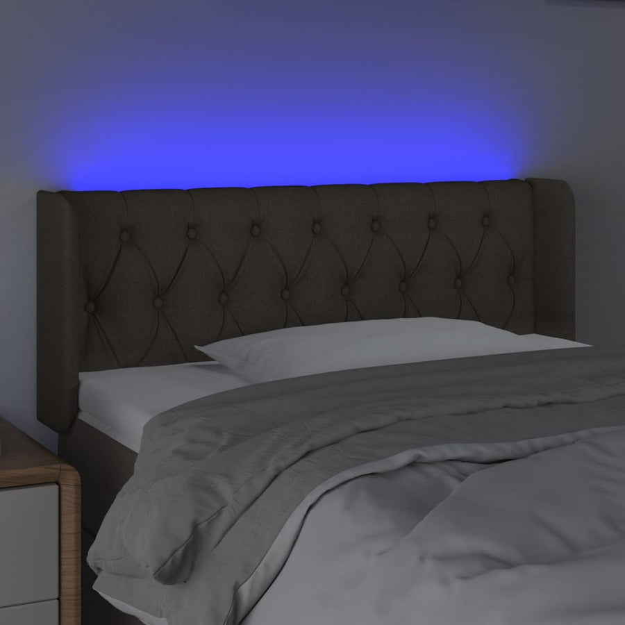 Hoofdbord Led Stof 93 x 16 x 78/88 cm Taupe