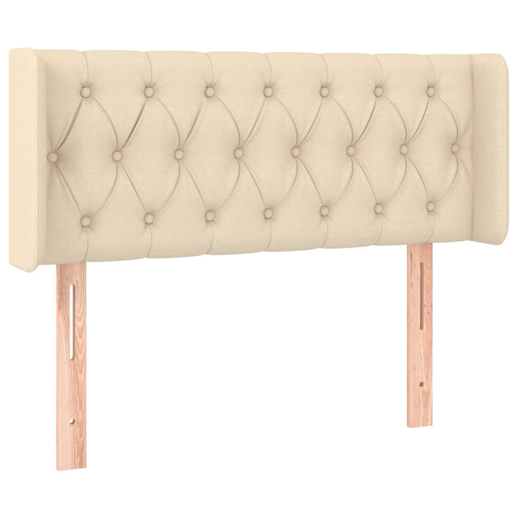 Hoofdbord Led Stof Kleurig 93 x 16 x 78/88 cm Crème