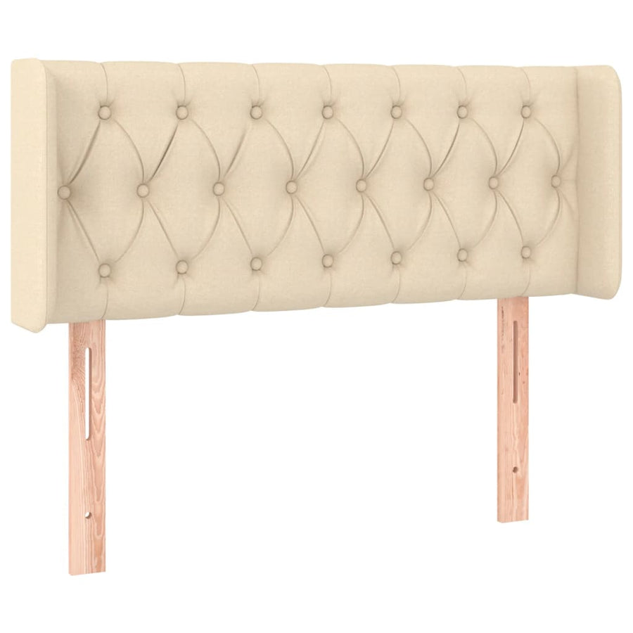 Hoofdbord Led Stof Kleurig 93 x 16 x 78/88 cm Crème