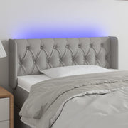 Hoofdbord 103x16x78/88 cm stof lichtgrijs LED