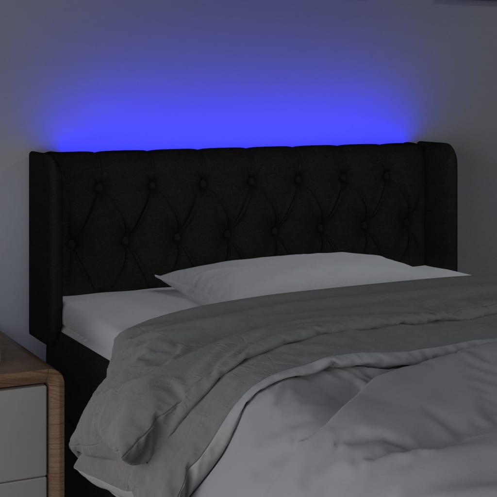 Hoofdbord Led 103X16X78/88 Cm Stof Zwart 103 x 16 x 78/88 cm