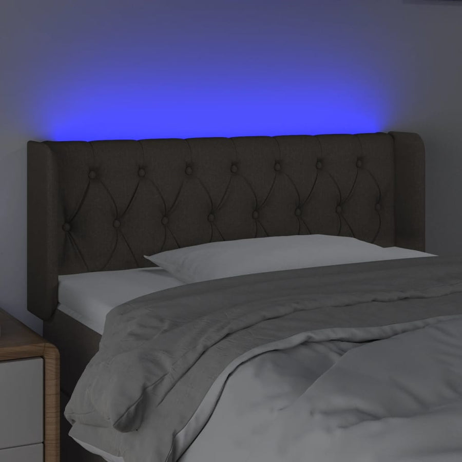 Hoofdbord Led Stof Taupe 1 103 x 16 x 78/88 cm