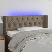 Hoofdbord 103x16x78/88 cm stof taupe LED