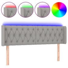 Hoofdbord Led Stof 147 x 16 x 78/88 cm Lichtgrijs